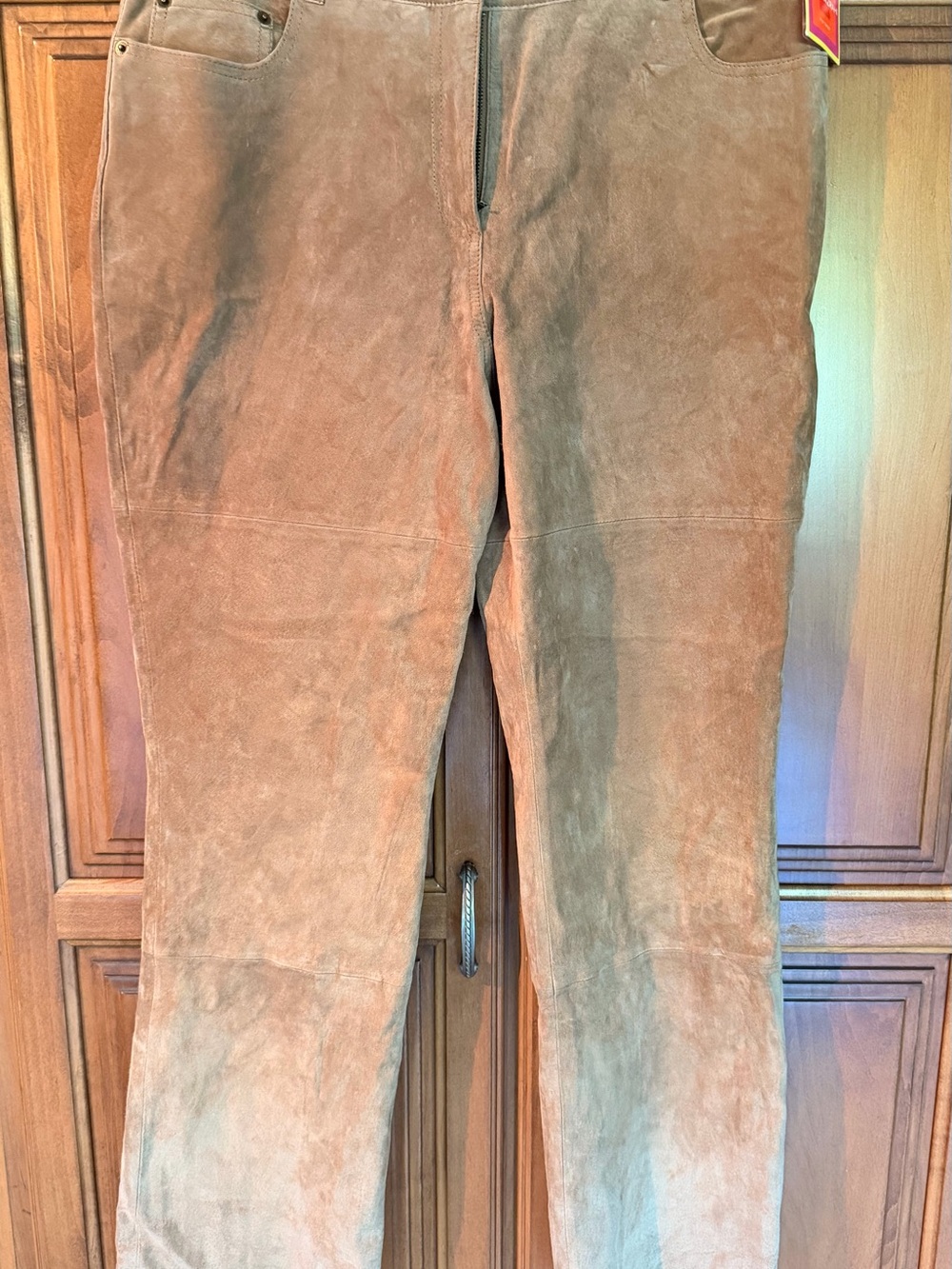 Vintage Y2K Brown/Tan Suede Leather Pants